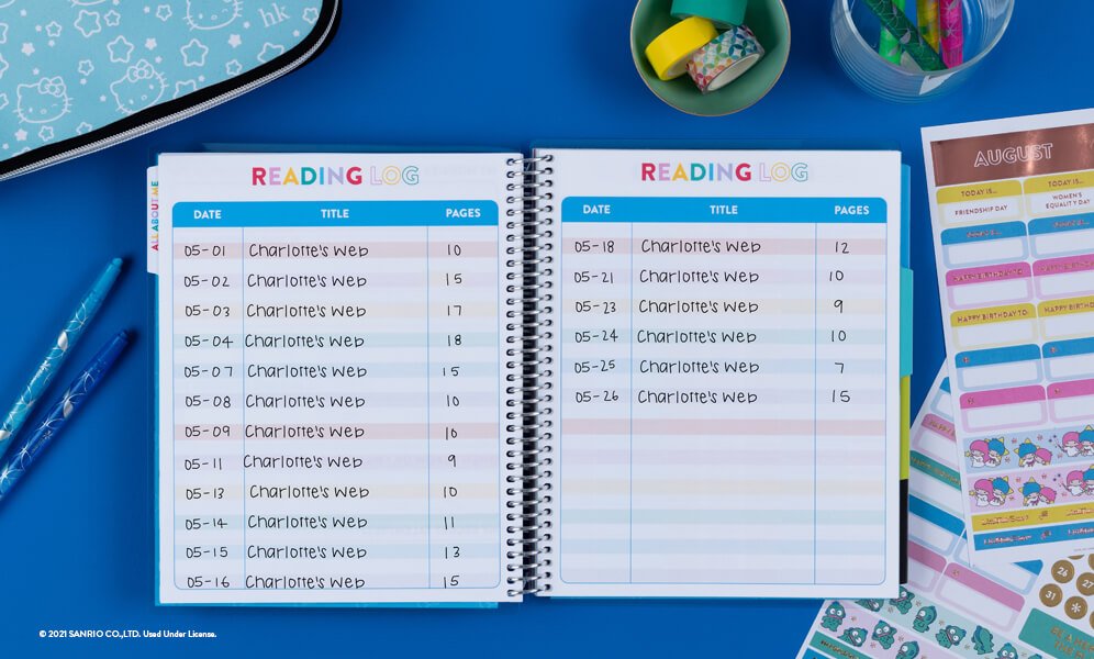Use the reading logs to advance your child’s literacy level